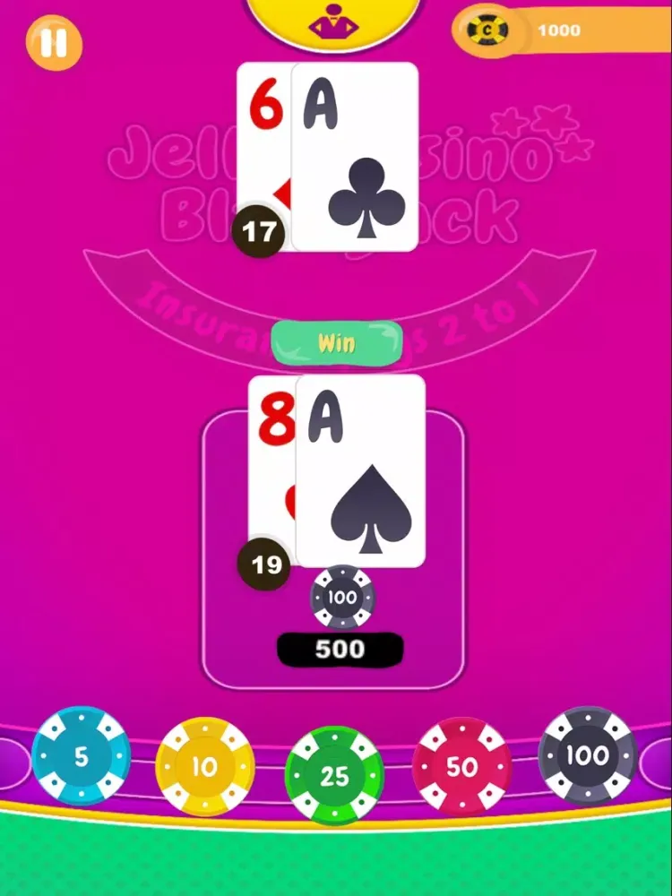 ภาพหน้าจอของ Jelly Casino Blackjack iPad 