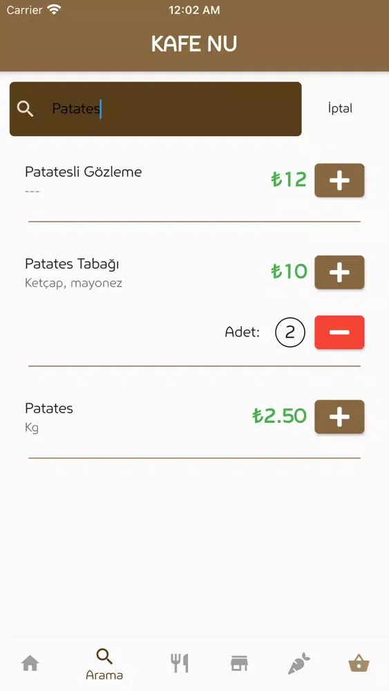 Capturas de tela do Kafe Nu