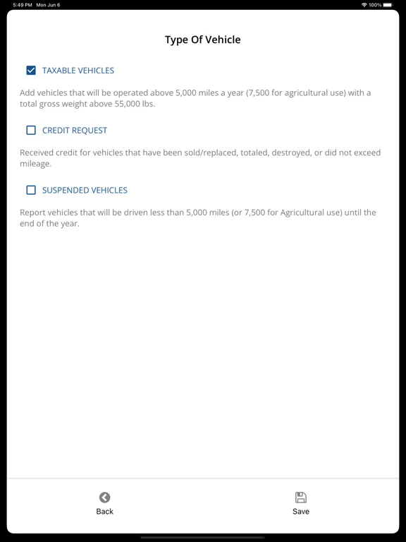Ảnh chụp màn hình của Tax2efile iPad 