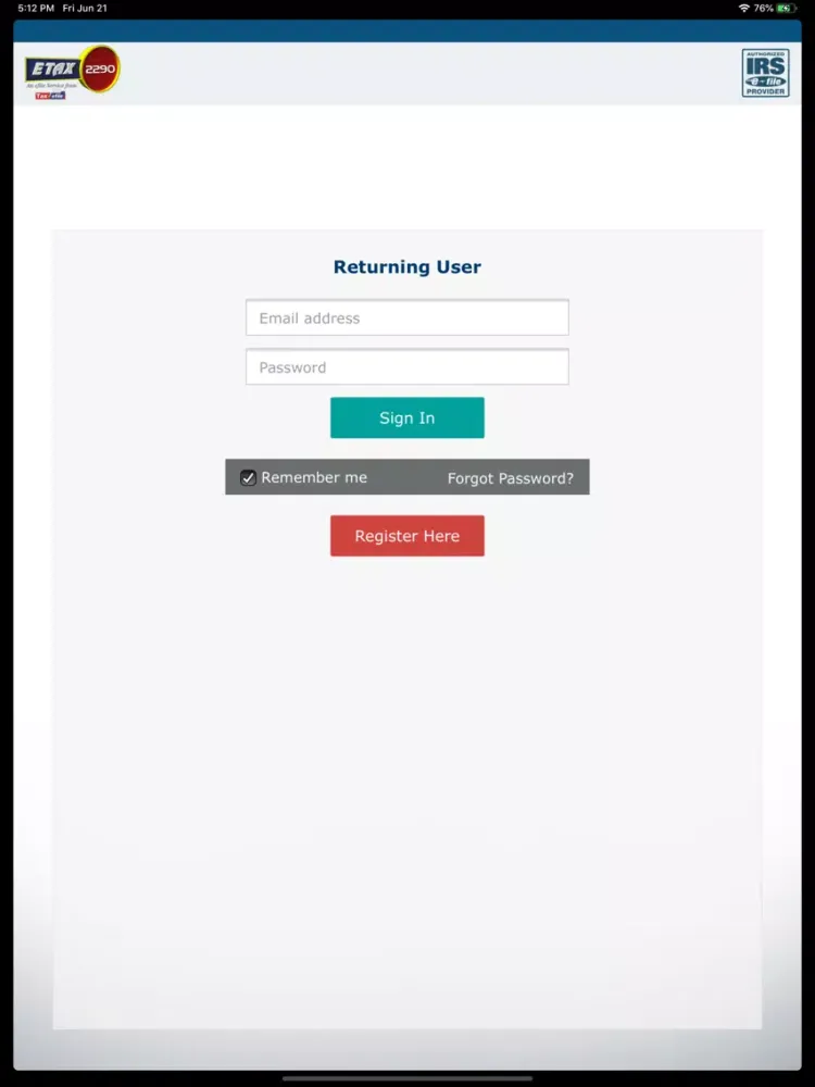 Etax2290 - E-File Form 2290 iPad  스크린샷