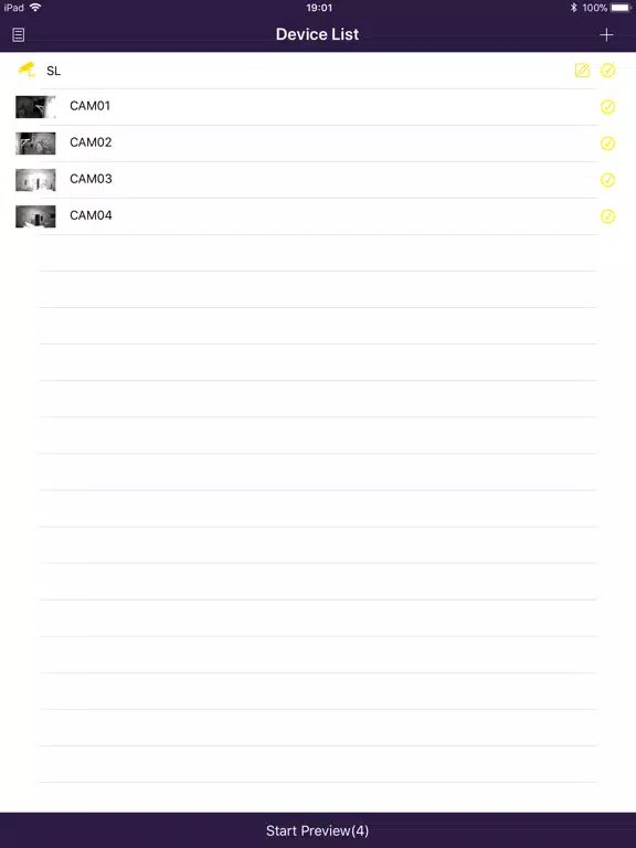 YALE CCTV iPad  স্ক্রিনশট