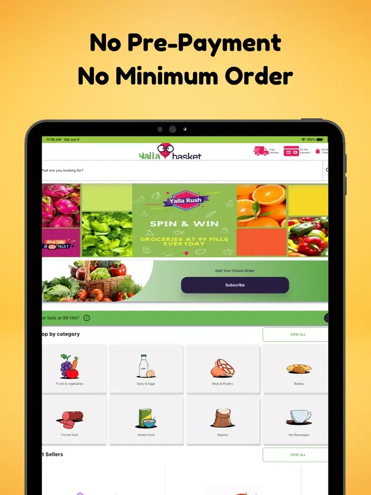 Yalla Basket: Grocery Delivery iPad  स्क्रीनशॉट