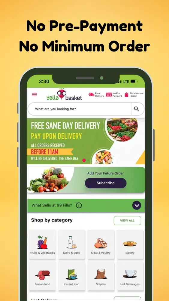 Yalla Basket: Grocery Delivery स्क्रीनशॉट
