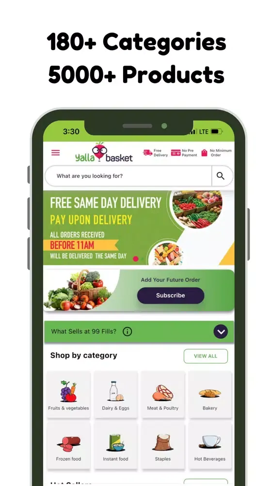 Yalla Basket: Grocery Delivery स्क्रीनशॉट