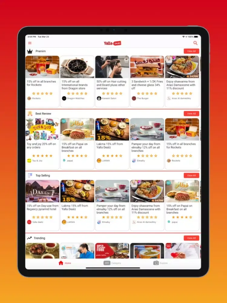 Yalla Dealz iPad  Screenshots