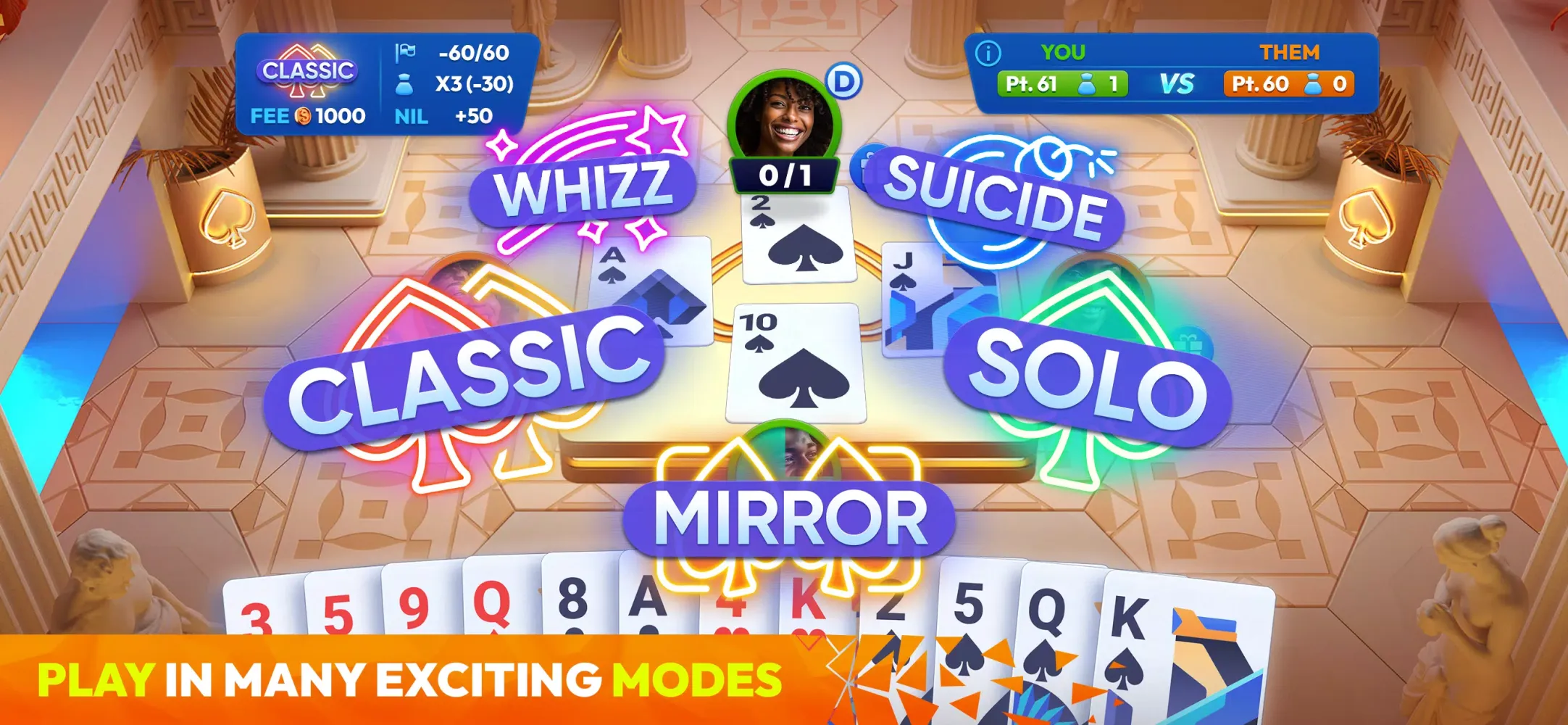 Tangkapan skrin Spades