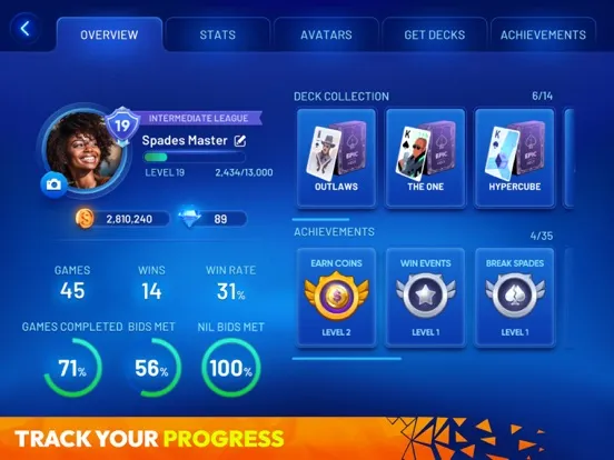 Ảnh chụp màn hình của Spades Masters - Card Game iPad 
