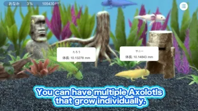 Captures d'écran de My Axolotl Aquarium