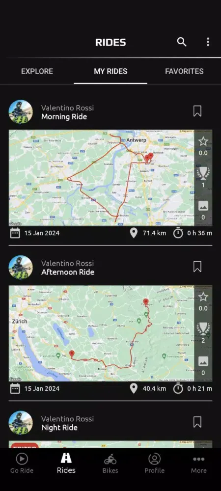 MyRide Screenshots