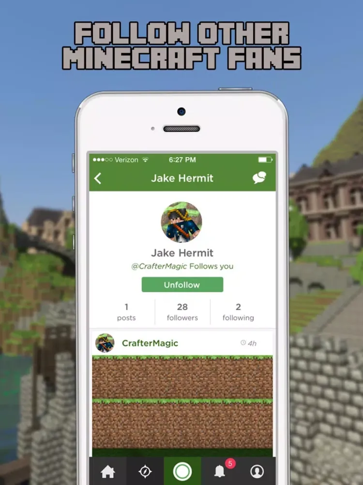 InstaMine - Social Network for Minecraft! Skins, Wiki, Servers, Mods & More iPad 應用截圖
