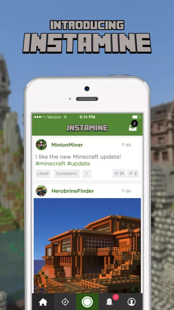 InstaMine - Social Network for Minecraft! Skins, Wiki, Servers, Mods & More應用截圖
