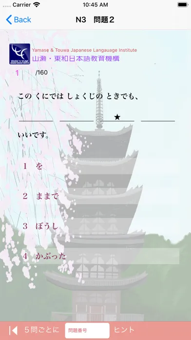 Capturas de tela do N3-文法問題集