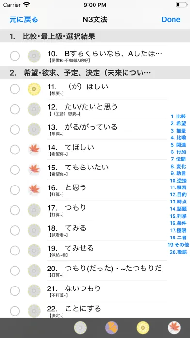 Zrzuty ekranu JLPT N3 文法のまとめ