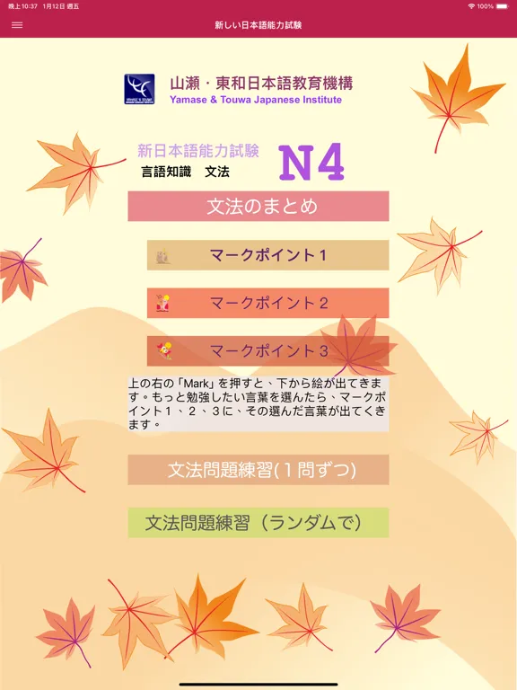 JLPT N4文法のまとめ iPad  Screenshots
