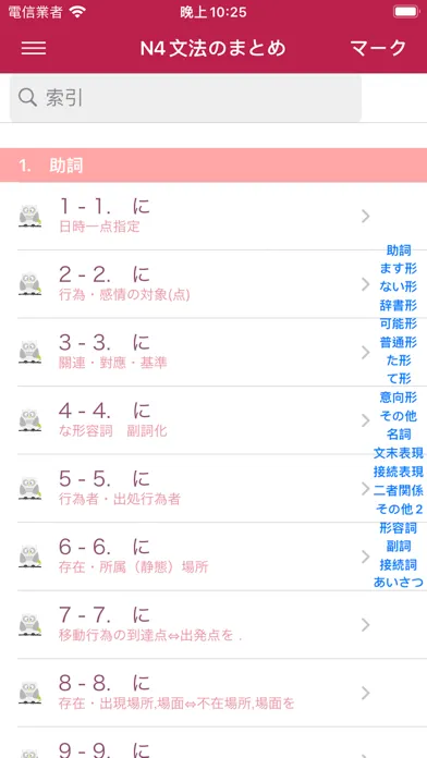 JLPT N4文法のまとめ Screenshots