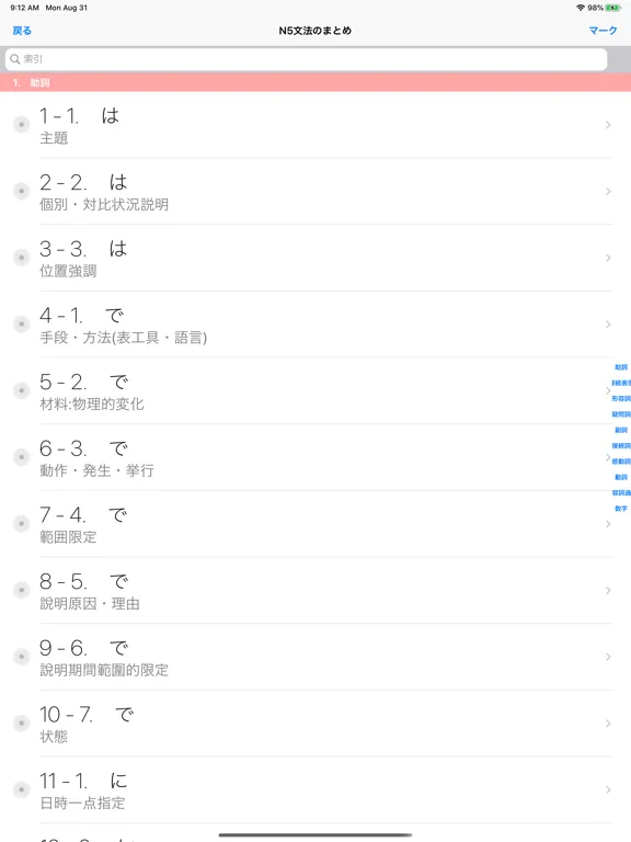N5 文法のまとめ・練習 iPad  स्क्रीनशॉट