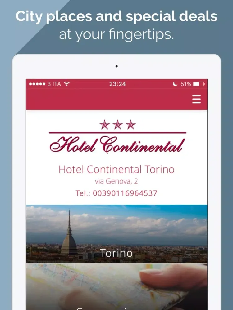 Screenshot di Hotel Continental Torino iPad 