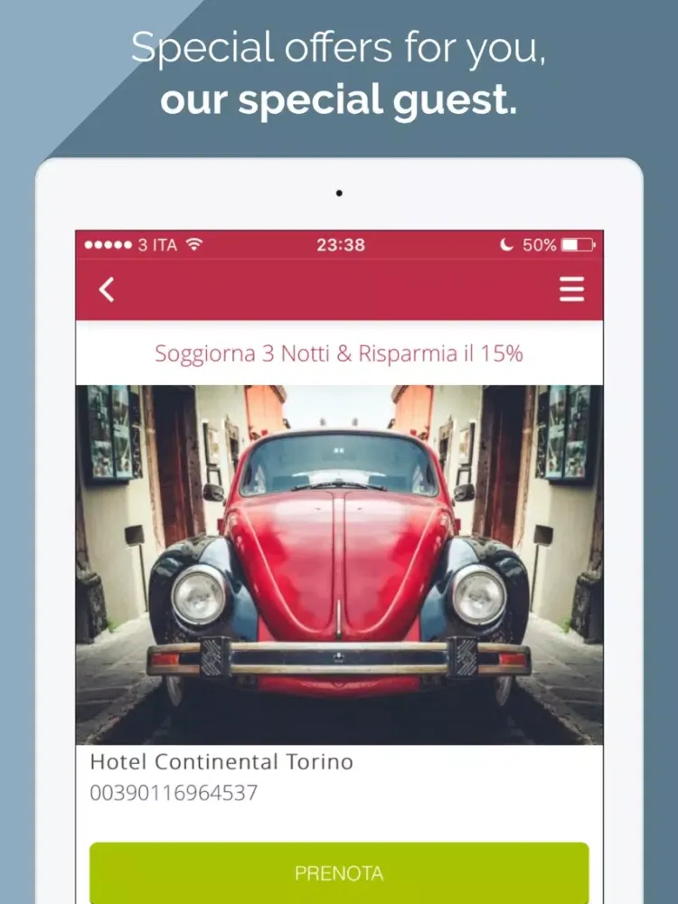 Screenshot di Hotel Continental Torino iPad 