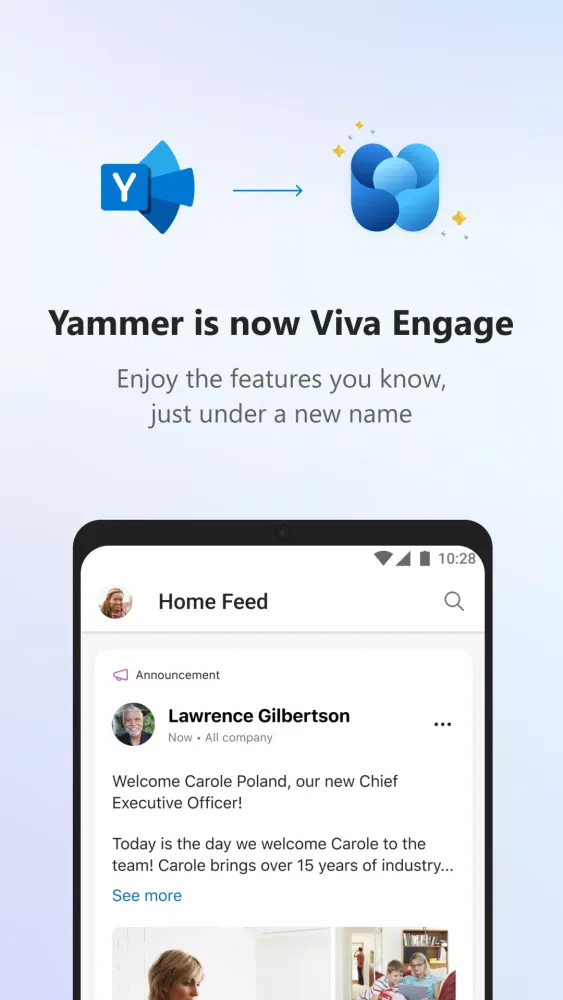 ภาพหน้าจอของ Viva Engage