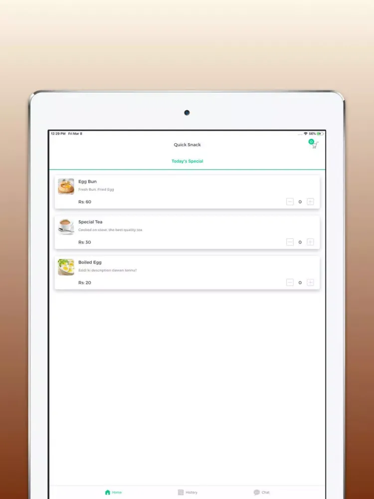 Скриншоты Quick Snack iPad 