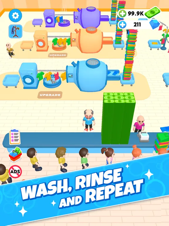 Скриншоты Laundry Rush - Idle Game iPad 