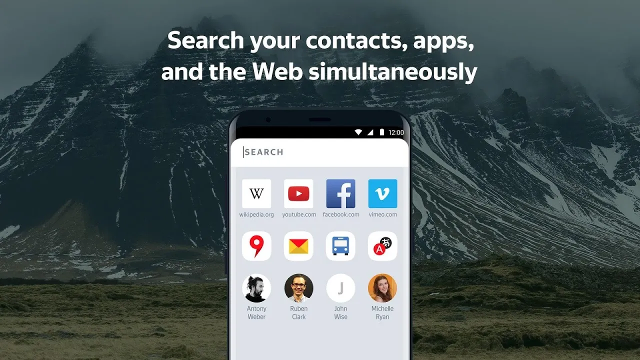ภาพหน้าจอของ Yandex Launcher