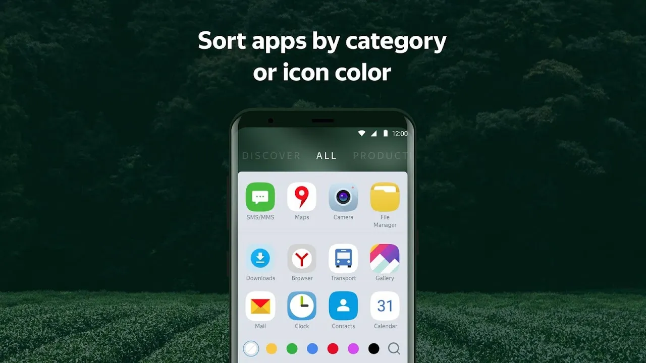 ภาพหน้าจอของ Yandex Launcher
