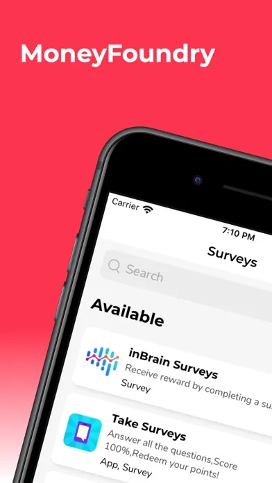 ภาพหน้าจอของ MoneyFoundry Surveys