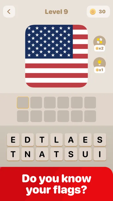 ภาพหน้าจอของ Flag Quest: Guess The Flags