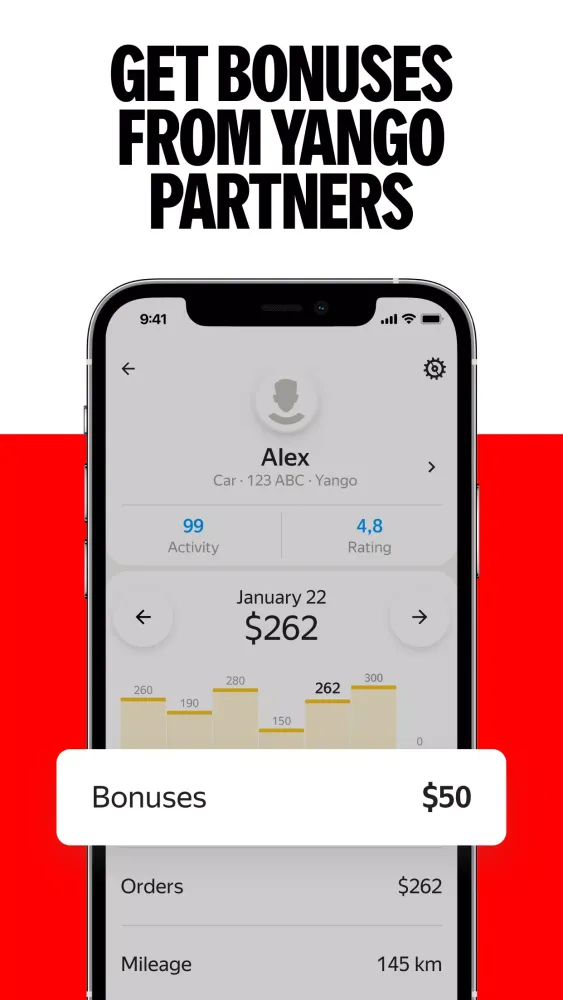 Tangkapan skrin Yango Pro (Taximeter)—driver