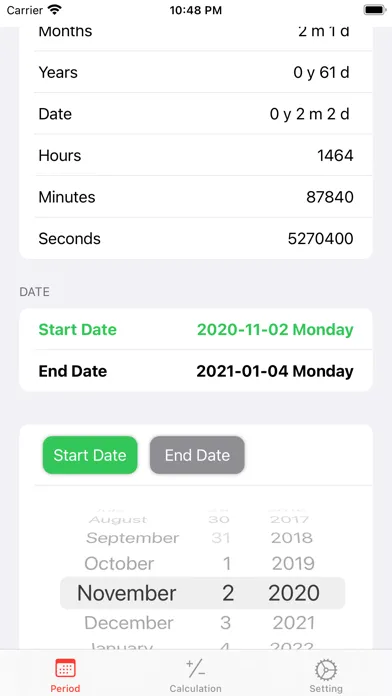 Date calculator asst سکرین شاٹس