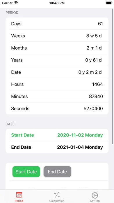 Date calculator asst سکرین شاٹس