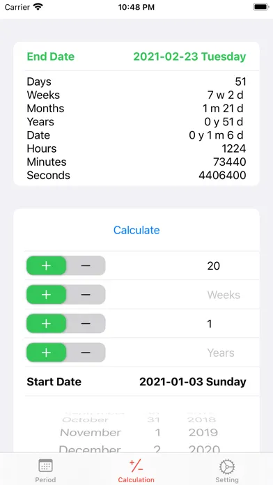 Date calculator asst سکرین شاٹس