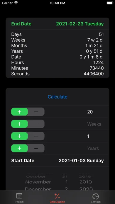 Date calculator asst سکرین شاٹس