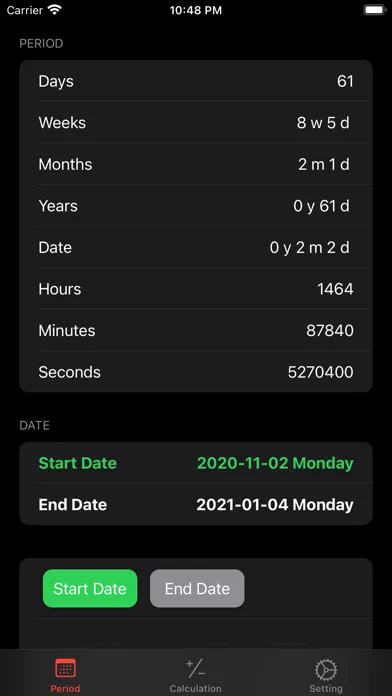 Date calculator asst سکرین شاٹس