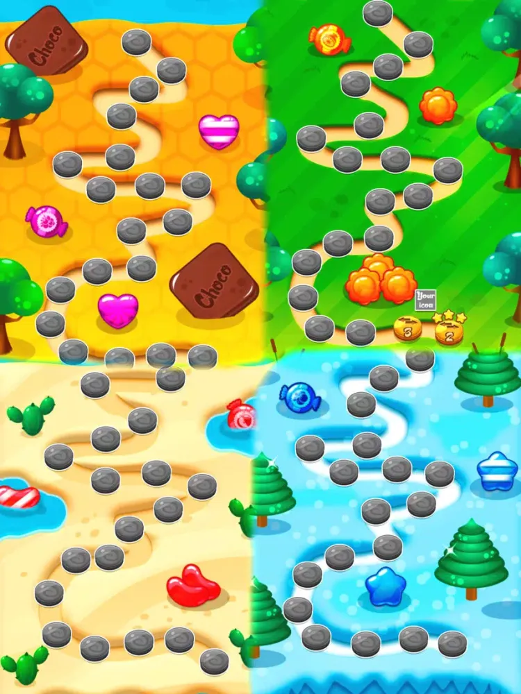 Capturas de pantalla de Classic Funny Candy - Puzzle Casual Games iPad 