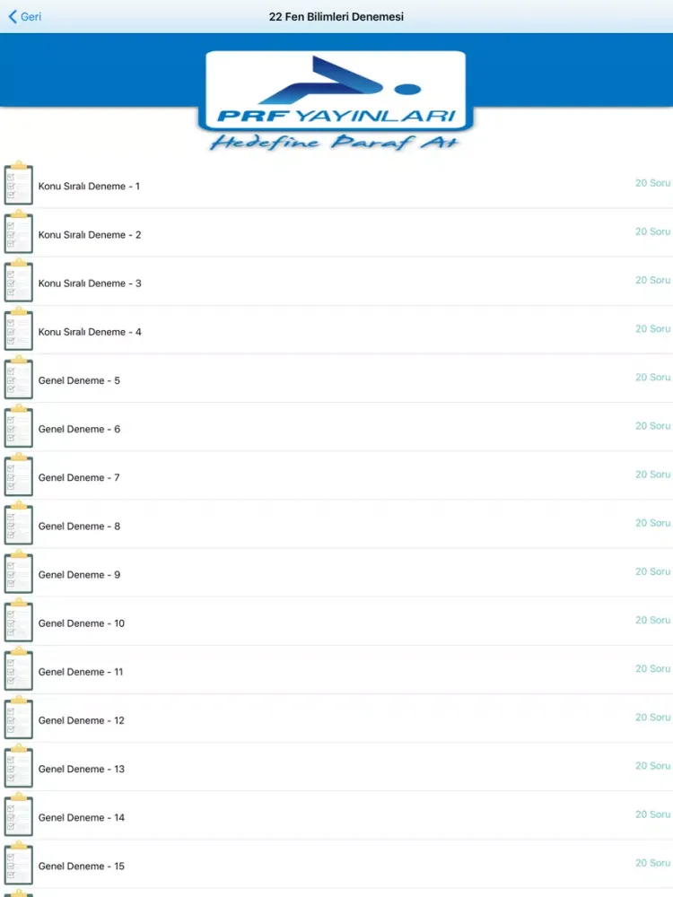 Zrzuty ekranu Paraf Cep iPad 