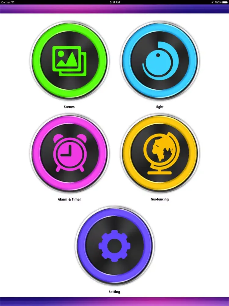 ภาพหน้าจอของ Smart_Lighting iPad 