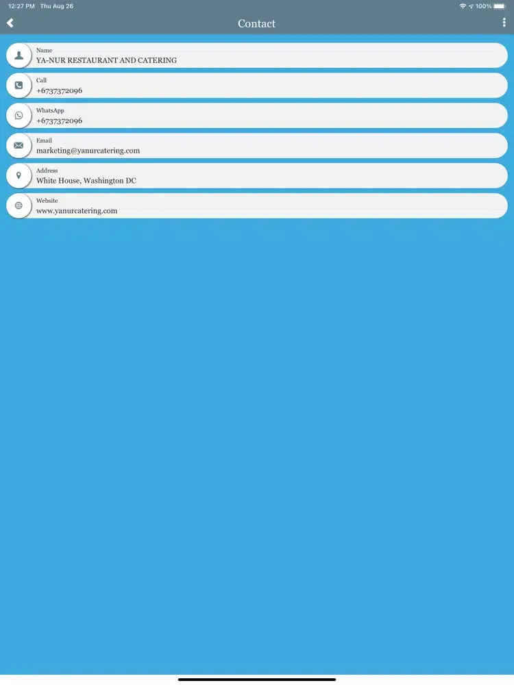 Скриншоты YANUR RESTAURANT AND CATERING iPad 