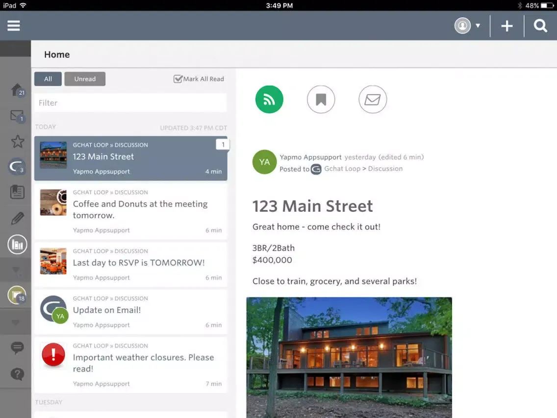 Gibson International Chat iPad  Screenshots