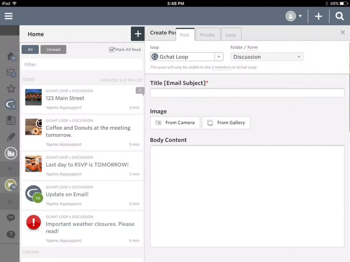 Gibson International Chat iPad  Screenshots