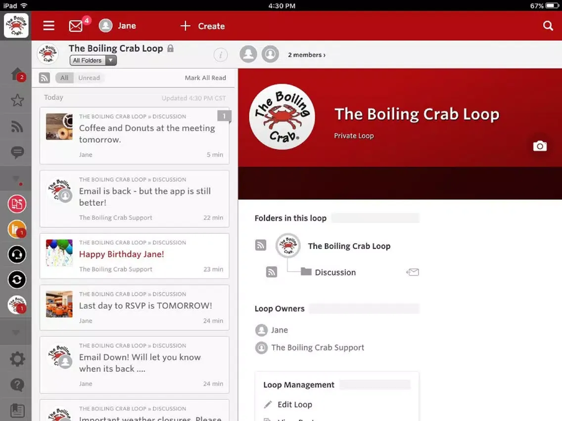 Tangkapan skrin The Boiling Crab Konverse App iPad 