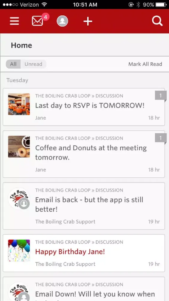 Tangkapan skrin The Boiling Crab Konverse App