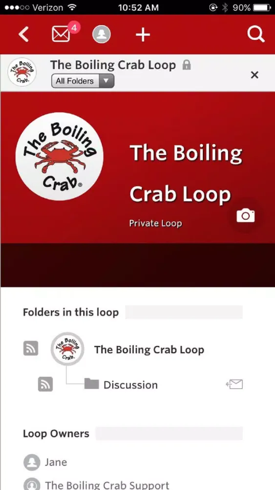Tangkapan skrin The Boiling Crab Konverse App