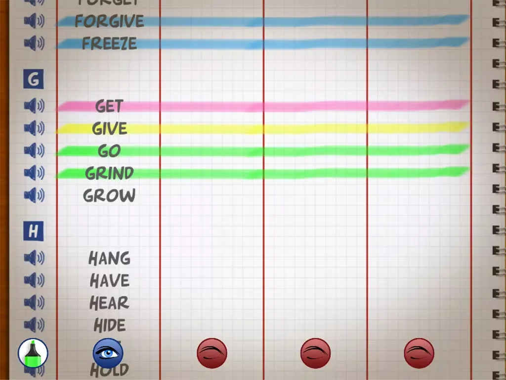 Capturas de pantalla de English Irregular Verbs 2 iPad 