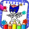 P j Super Heroes Coloring