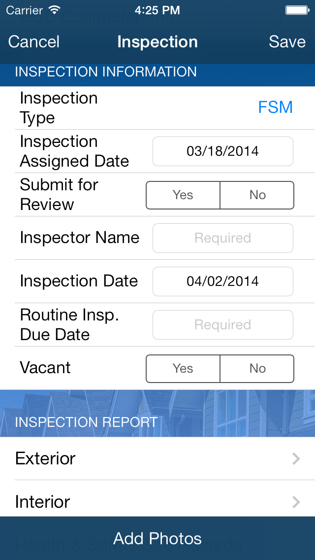 Screenshot di HUD Mobile Inspections