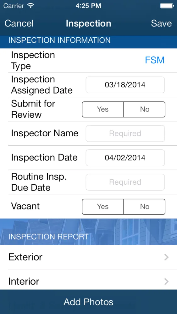 Captures d'écran de HUD Mobile Inspections