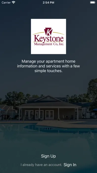 ภาพหน้าจอของ Keystone Management