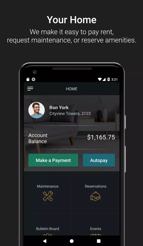 RentCafe Resident Screenshots